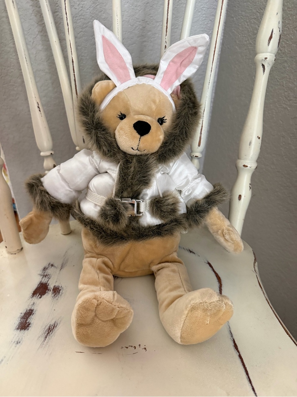 Bath & Body Works Teddy Bear Bunny - Special Edition - Plush White Winter Coat